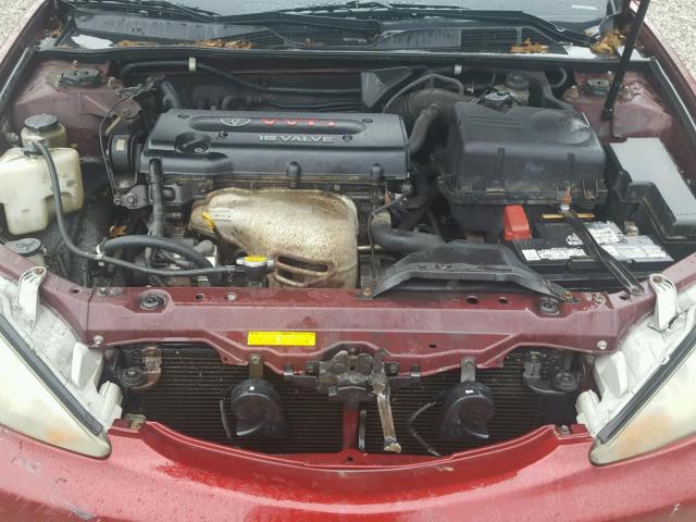 4T1BE32K52U014798 - 2002 TOYOTA CAMRY LE RED photo 7