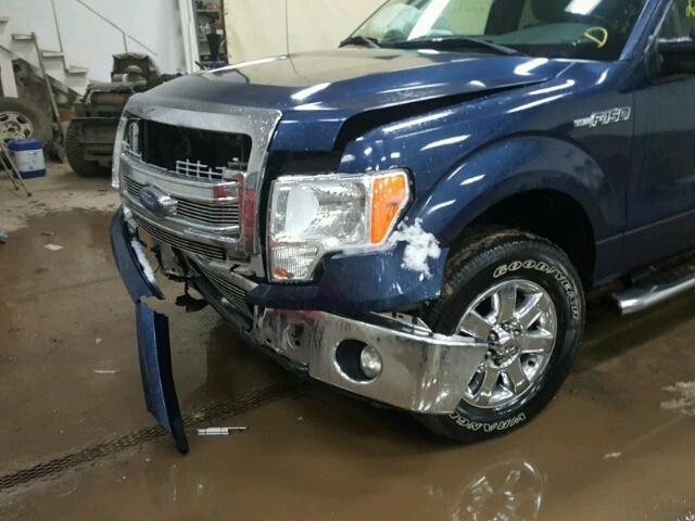 1FTFX1EF2DFC18713 - 2013 FORD F150 SUPER BLUE photo 9