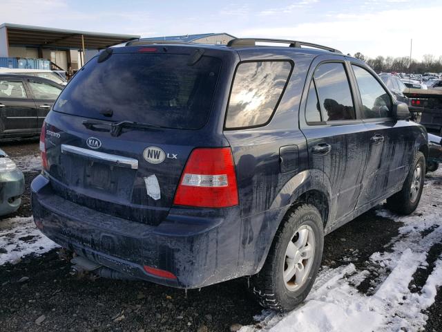 KNDJC735485845783 - 2008 KIA SORENTO EX BLUE photo 4