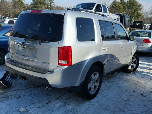 5FNYF4H59BB107299 - 2011 HONDA PILOT EXL SILVER photo 4