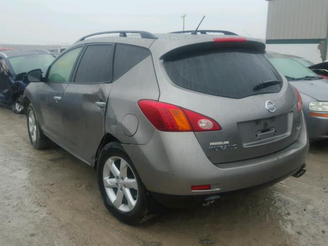 JN8AZ18W19W128898 - 2009 NISSAN MURANO S GRAY photo 3