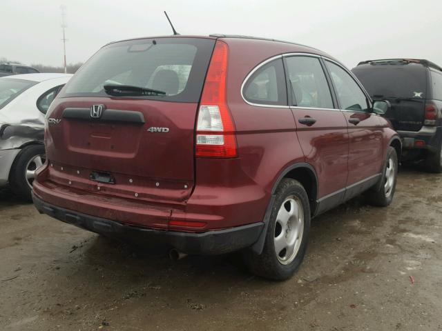 5J6RE4H38BL061994 - 2011 HONDA CR-V LX RED photo 4