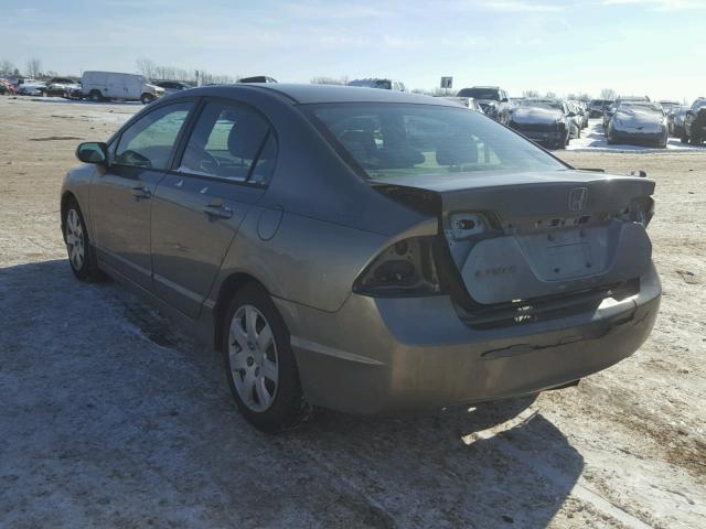 1HGFA15566L071875 - 2006 HONDA CIVIC LX GRAY photo 3