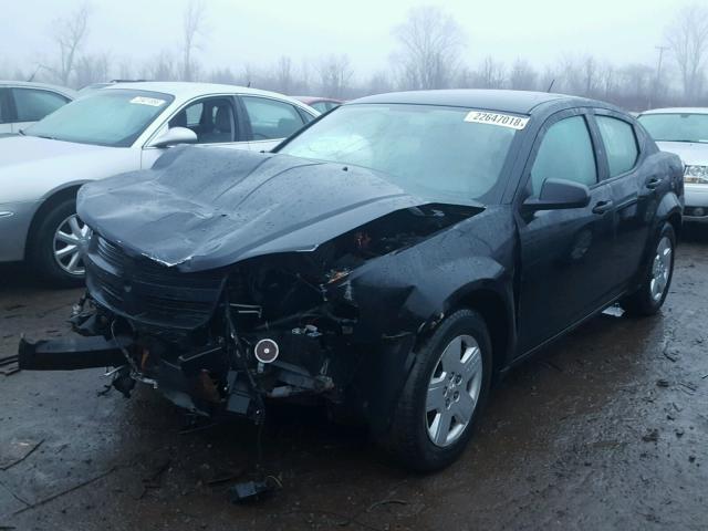 1B3LC46B49N563588 - 2009 DODGE AVENGER SE BLACK photo 2