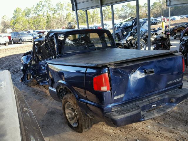 1GCCS19W228233466 - 2002 CHEVROLET S TRUCK S1 BLUE photo 3