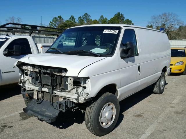 1FTSE34L99DA14713 - 2009 FORD ECONOLINE WHITE photo 2