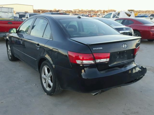 5NPEU46F28H395908 - 2008 HYUNDAI SONATA SE BLACK photo 3