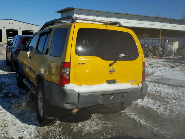 5N1ED28T44C669859 - 2004 NISSAN XTERRA XE YELLOW photo 3