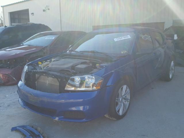 1C3CDZAG7EN181887 - 2014 DODGE AVENGER SE BLUE photo 2