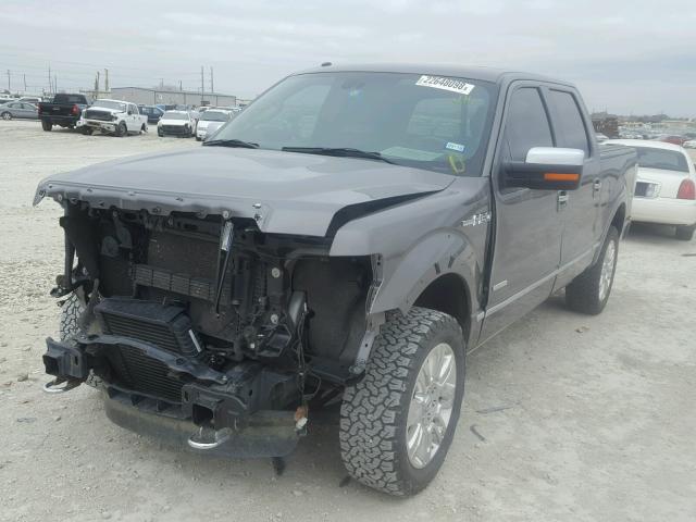 1FTFW1ET5EFB98645 - 2014 FORD F150 SUPER GRAY photo 2