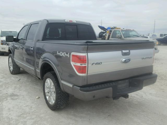 1FTFW1ET5EFB98645 - 2014 FORD F150 SUPER GRAY photo 3