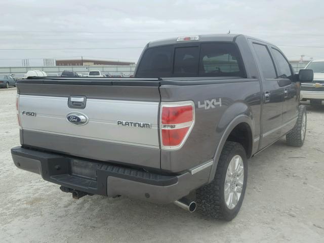 1FTFW1ET5EFB98645 - 2014 FORD F150 SUPER GRAY photo 4