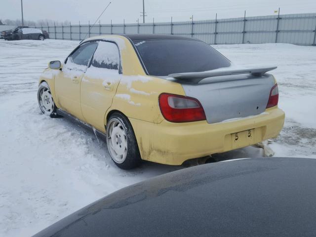 JF1GD29642G502936 - 2002 SUBARU IMPREZA WR YELLOW photo 3