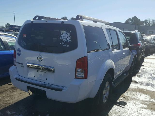 5N1AR18U17C647521 - 2007 NISSAN PATHFINDER WHITE photo 4