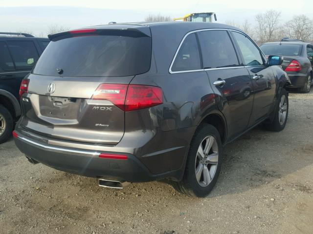 2HNYD2H35CH534459 - 2012 ACURA MDX TECHNO GRAY photo 4