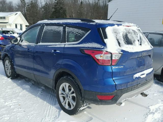 1FMCU0GD0HUD37200 - 2017 FORD ESCAPE SE BLUE photo 3