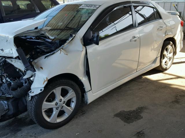 2T1BU4EE7DC944222 - 2013 TOYOTA COROLLA BA WHITE photo 9