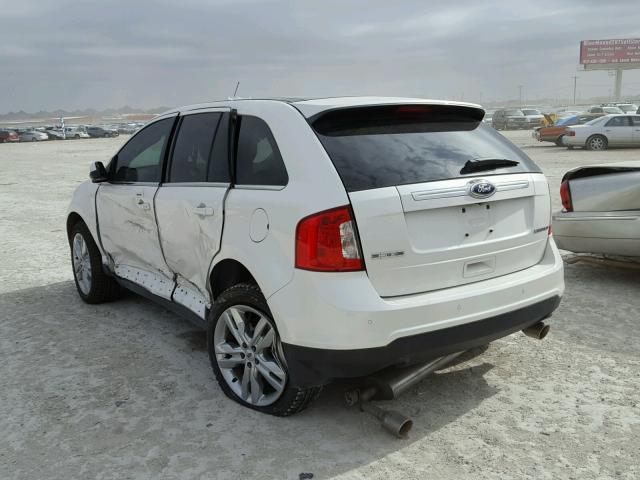 2FMDK3KC6EBB54623 - 2014 FORD EDGE LIMIT WHITE photo 3