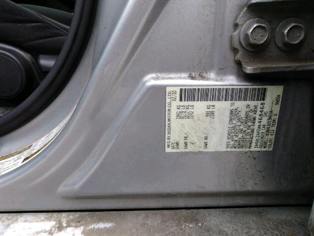 1N4AL2AP2AN468468 - 2010 NISSAN ALTIMA BAS SILVER photo 10