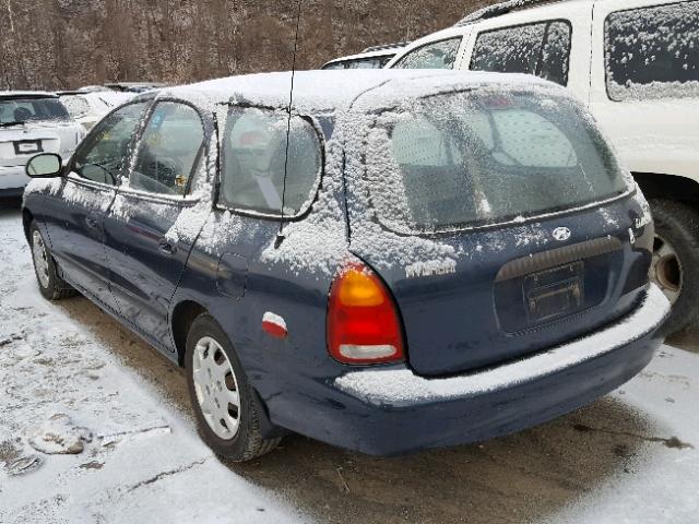 KMHJW24M7WU107300 - 1998 HYUNDAI ELANTRA BLUE photo 3