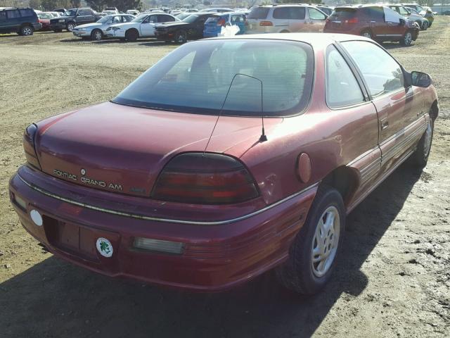 1G2NE15D3SM570583 - 1995 PONTIAC GRAND AM S RED photo 4