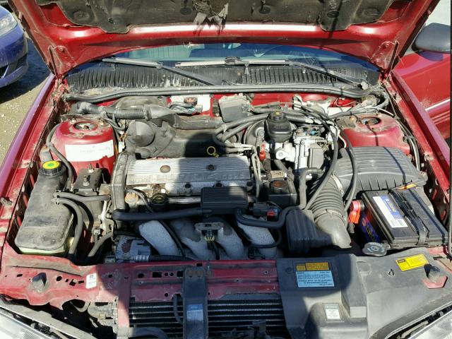 1G2NE15D3SM570583 - 1995 PONTIAC GRAND AM S RED photo 7