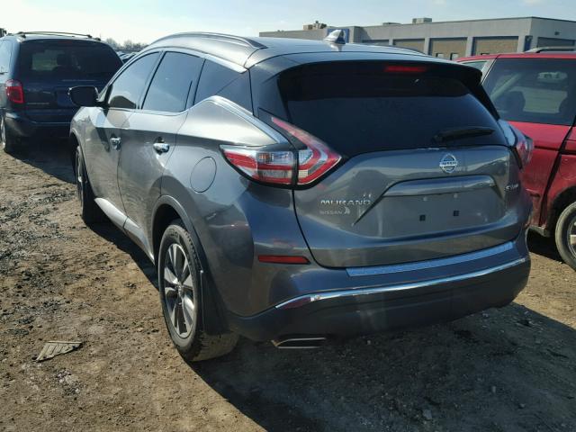 5N1AZ2MH1HN169234 - 2017 NISSAN MURANO S GRAY photo 3