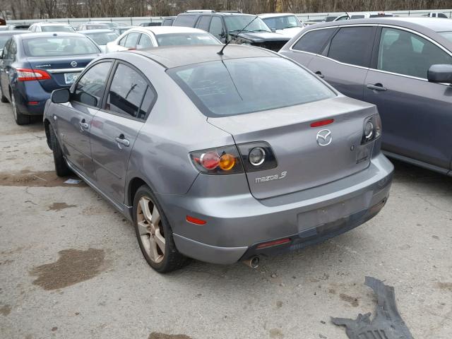 JM1BK123251289691 - 2005 MAZDA 3 S GRAY photo 3