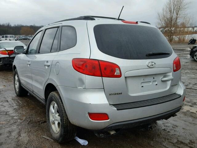 5NMSG13D88H200631 - 2008 HYUNDAI SANTA FE G SILVER photo 3