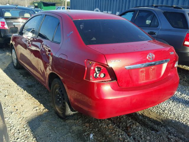 JTDBT903191305643 - 2009 TOYOTA YARIS RED photo 3