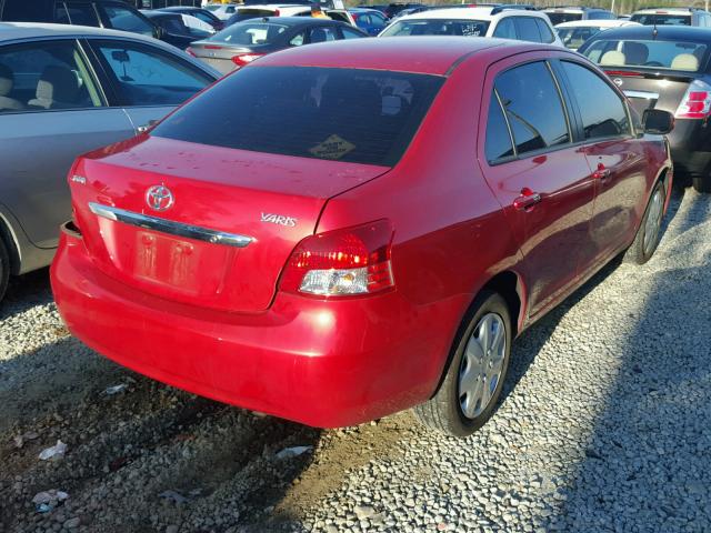 JTDBT903191305643 - 2009 TOYOTA YARIS RED photo 4