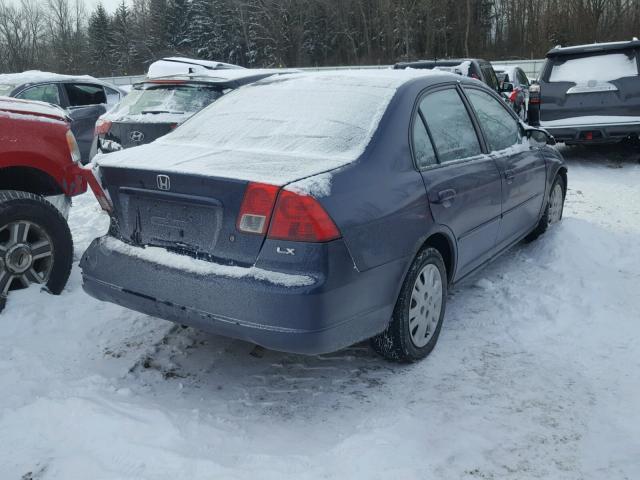 2HGES16574H601952 - 2004 HONDA CIVIC LX BLUE photo 4