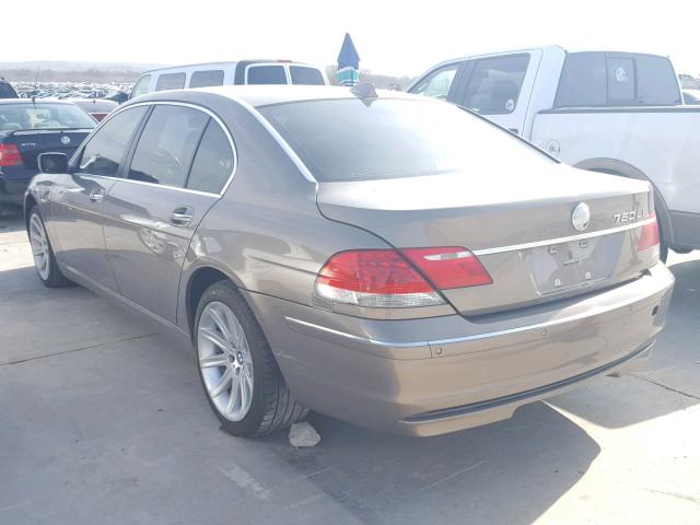 WBAHN83596DT39249 - 2006 BMW 750 LI TAN photo 3