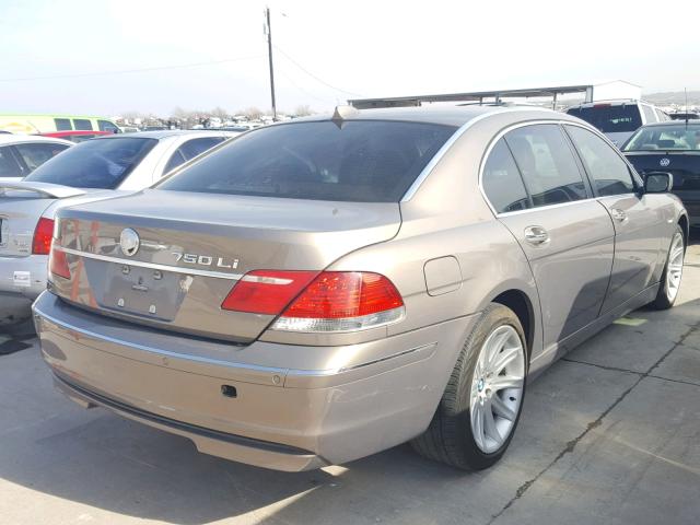 WBAHN83596DT39249 - 2006 BMW 750 LI TAN photo 4