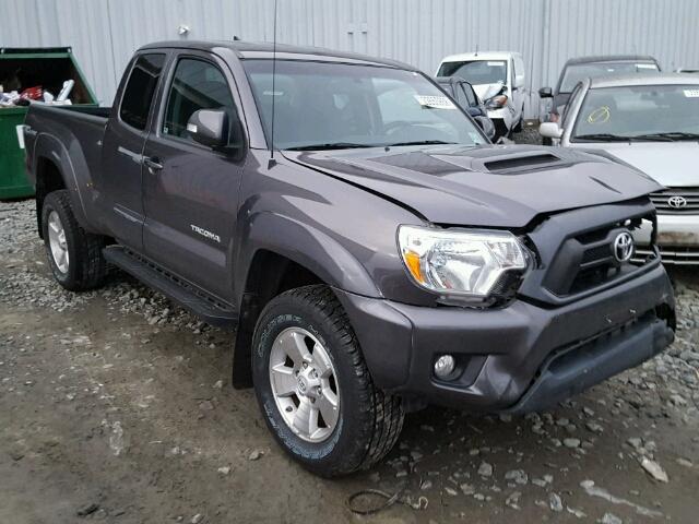 5TFUU4ENXEX087180 - 2014 TOYOTA TACOMA GRAY photo 1