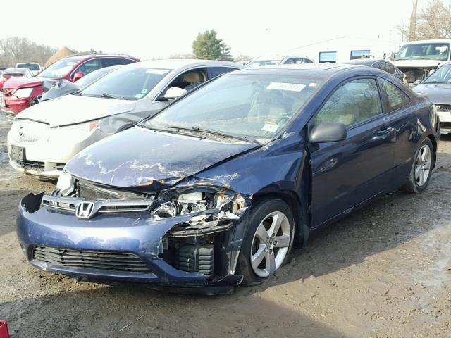 2HGFG12867H572731 - 2007 HONDA CIVIC EX BLUE photo 2