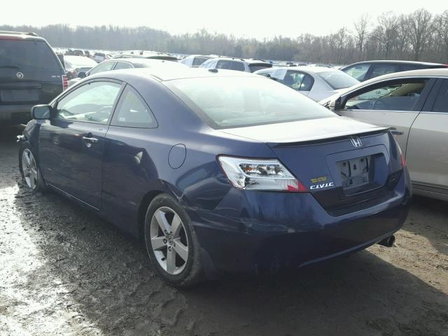 2HGFG12867H572731 - 2007 HONDA CIVIC EX BLUE photo 3