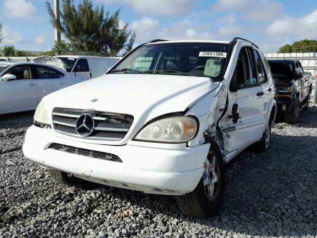 4JGAB54E5XA130616 - 1999 MERCEDES-BENZ ML 320 WHITE photo 2