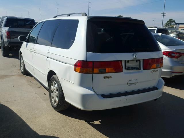 2HKRL18612H535907 - 2002 HONDA ODYSSEY EX WHITE photo 3