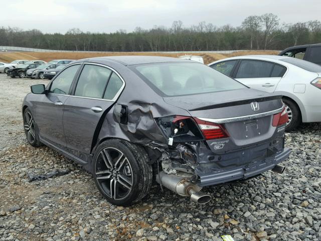 1HGCR2F17HA146045 - 2017 HONDA ACCORD SPO GRAY photo 3