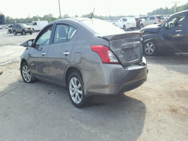 3N1CN7AP7GL906228 - 2016 NISSAN VERSA S GRAY photo 3