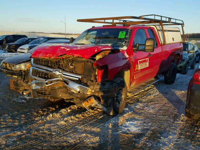 1GCHK39K88E151234 - 2008 CHEVROLET SILVERADO RED photo 2