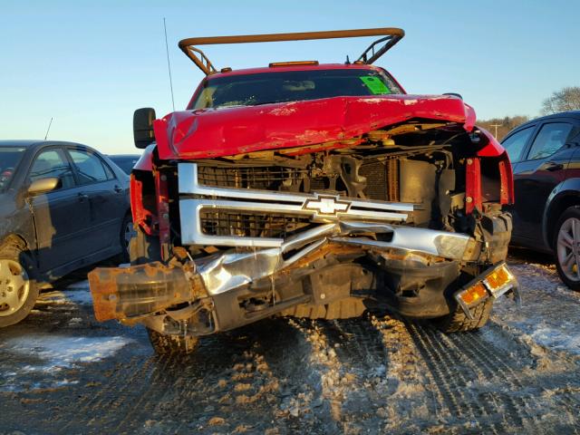 1GCHK39K88E151234 - 2008 CHEVROLET SILVERADO RED photo 9