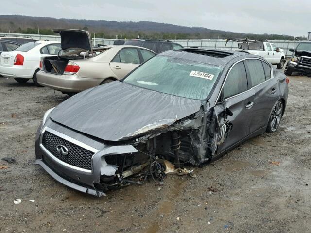 JN1BV7APXFM342509 - 2015 INFINITI Q50 BASE Plata foto 2