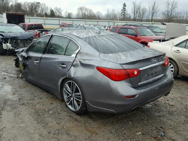 JN1BV7APXFM342509 - 2015 INFINITI Q50 BASE SILVER photo 3