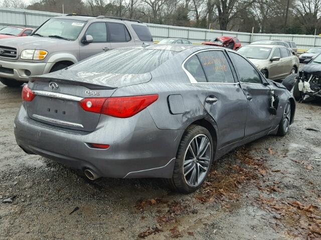 JN1BV7APXFM342509 - 2015 INFINITI Q50 BASE SILVER photo 4