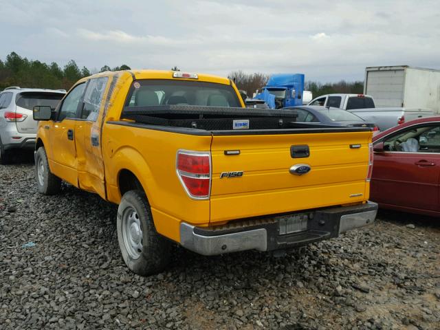 1FTFW1CF6EKG53040 - 2014 FORD F150 SUPER YELLOW photo 3