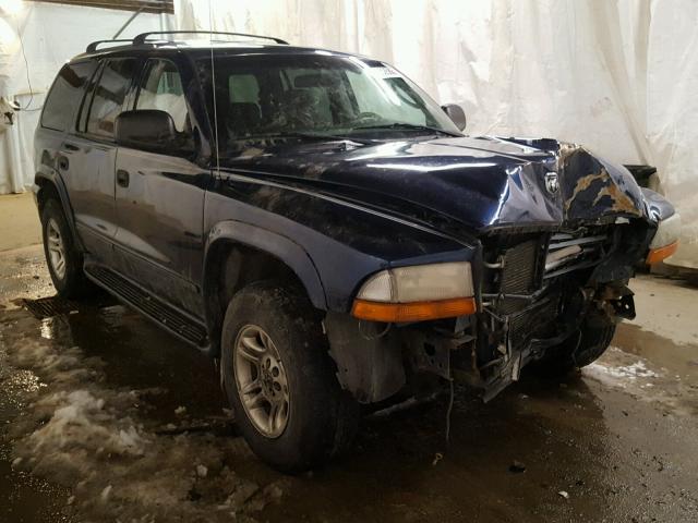 1D4HS48N63F557519 - 2003 DODGE DURANGO SL BLUE photo 1