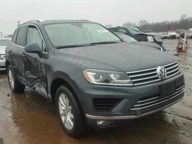 WVGEF9BP5FD007414 - 2015 VOLKSWAGEN TOUAREG V6 GRAY photo 1