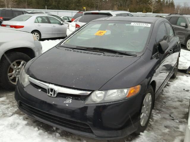 2HGFA16337H031331 - 2007 HONDA CIVIC DX BLACK photo 2